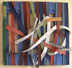 knäuel, gummi und acryl, 67 x 66 cm