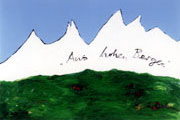 aus hohen bergen, 115x165cm, 2002, lackfolienbild